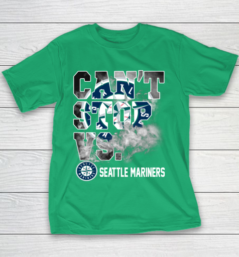 MLB Seattle Mariners Baseball Can't Stop Vs Mariners Youth T-Shirt 3