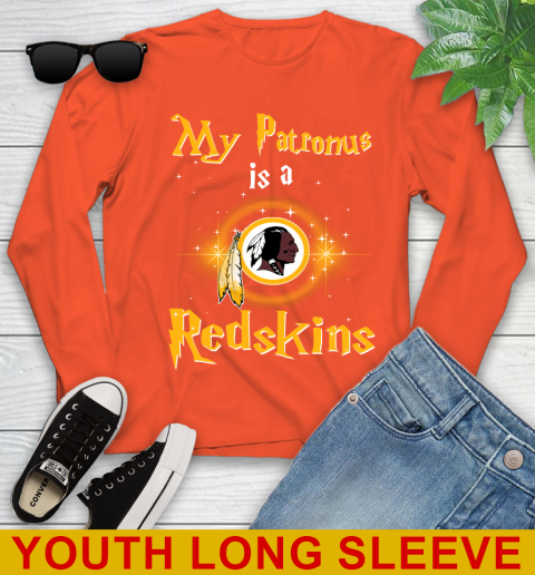 NFL Football Harry Potter My Patronus Is A Washington Redskins Youth Long Sleeve 3