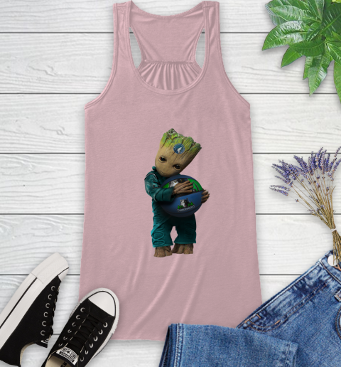 NBA Groot Guardians Of The Galaxy Basketball Sports Minnesota Timberwolves Racerback Tank 11