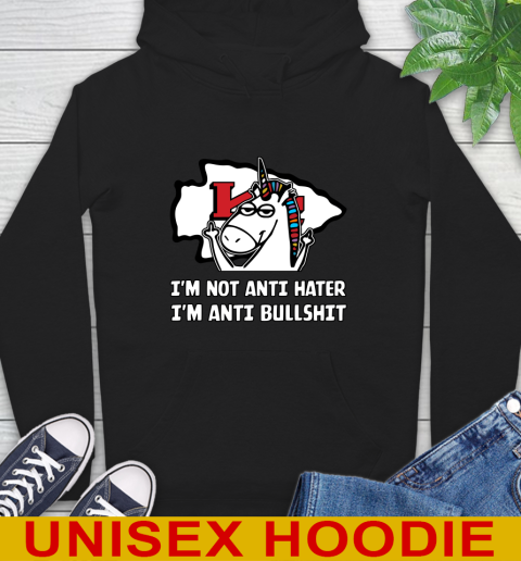 Kansas City Chiefs NFL Football Unicorn I'm Not Anti Hater I'm Anti Bullshit Hoodie 2