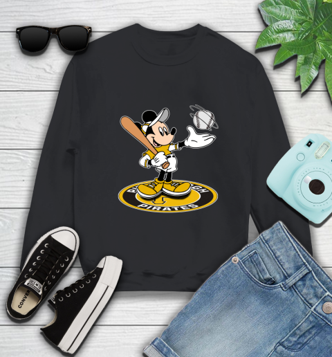 MLB Baseball Pittsburgh Pirates Cheerful Mickey Disney Shirt Sweatshirt