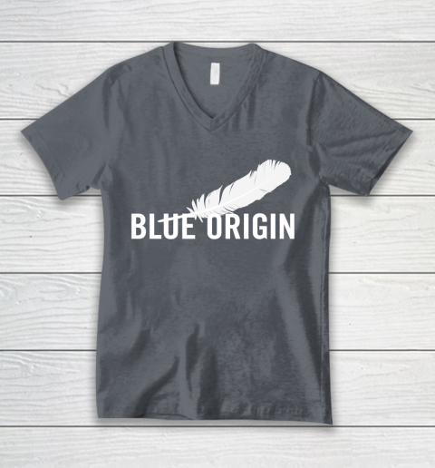 Blue Origin  All White V-Neck T-Shirt 4