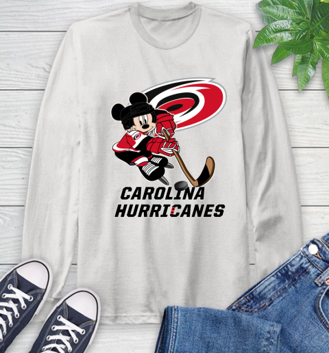 NHL Carolina Hurricanes Mickey Mouse Disney Hockey T Shirt Long Sleeve T-Shirt