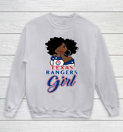Texas Rangerss Girl MLB Youth Sweatshirt 4