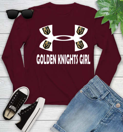 NHL Vegas Golden Knights Girl Under Armour Hockey Sports Youth Long Sleeve 6