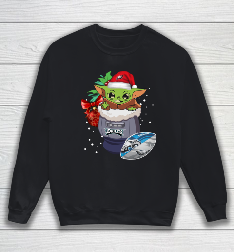 Philadelphia Eagles Christmas Baby Yoda Star Wars Funny Happy NFL Sweatshirt