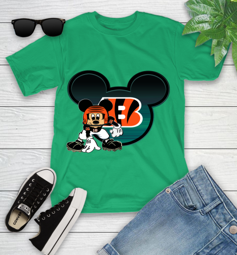 NFL Cincinnati Bengals Mickey Mouse Disney Football T Shirt Youth T-Shirt 6