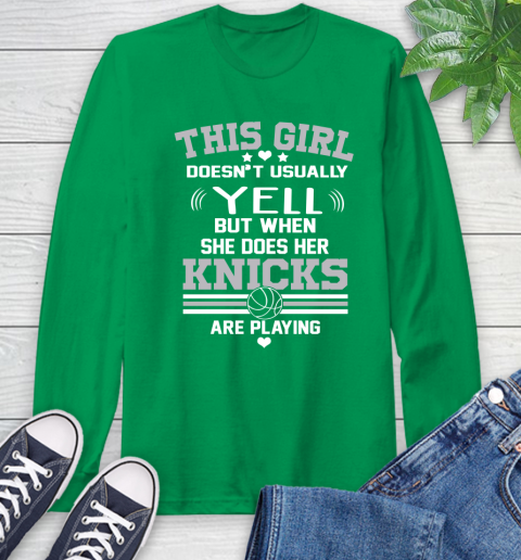 New York Knicks NBA Basketball I Yell When My Team Is Playing Long Sleeve T-Shirt 8