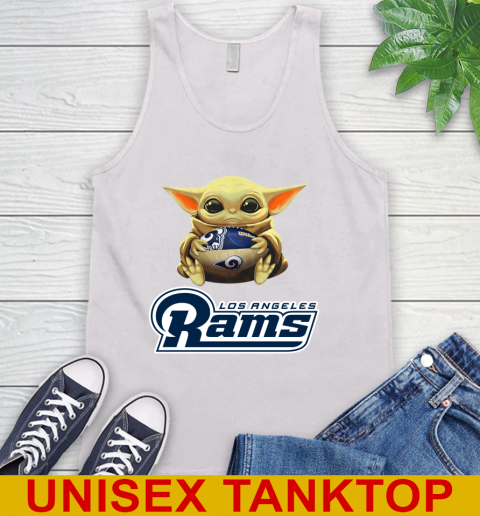 NFL Football Los Angeles Rams Baby Yoda Star Wars Shirt Tank Top