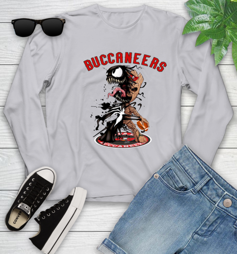 NFL Tampa Bay Buccaneers Football Venom Groot Guardians Of The Galaxy Youth Long Sleeve 5