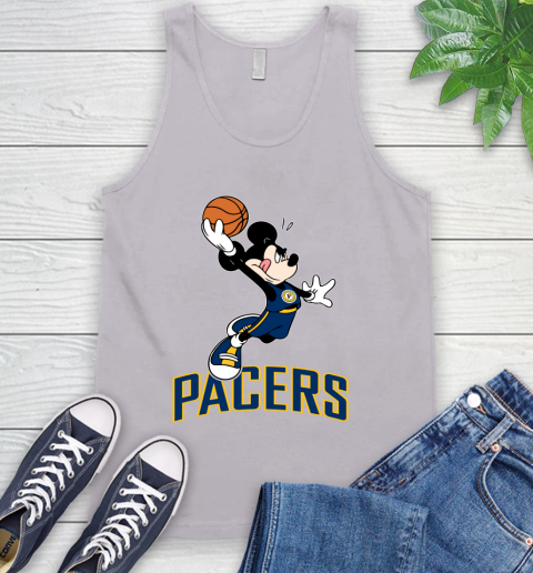 NBA Basketball Indiana Pacers Cheerful Mickey Mouse Shirt Tank Top 4