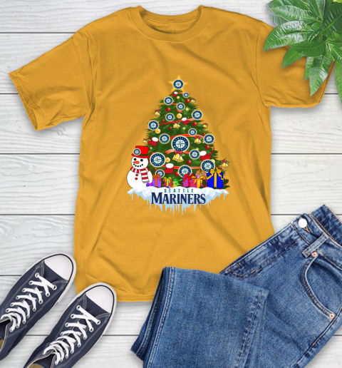 Seattle Mariners Merry Christmas MLB Baseball Sports T-Shirt 3