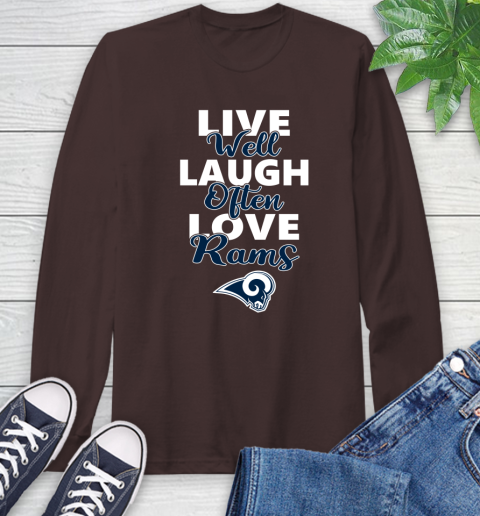 NFL Football Los Angeles Rams Live Well Laugh Often Love Shirt Long Sleeve T-Shirt 8