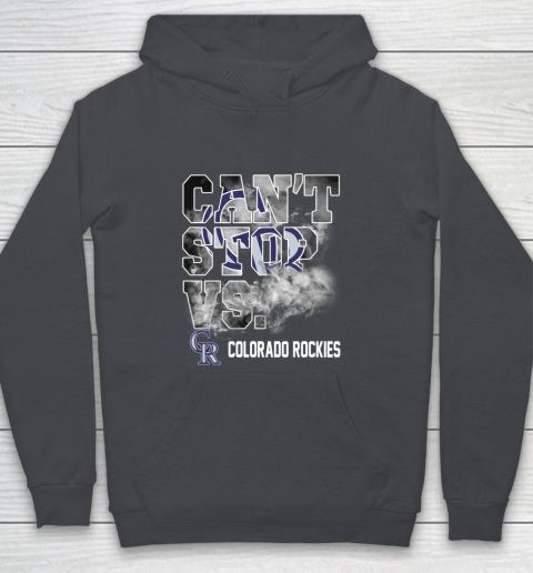 MLB Colorado Rockies Baseball Can't Stop Vs Colorado Rockies Youth Hoodie 5