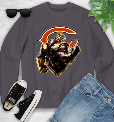 NFL Thanos Avengers Endgame Football Sports Chicago Bears Youth Sweatshirt 6