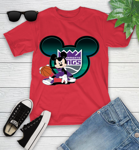 NBA Sacramento Kings Mickey Mouse Disney Basketball Youth T-Shirt 10