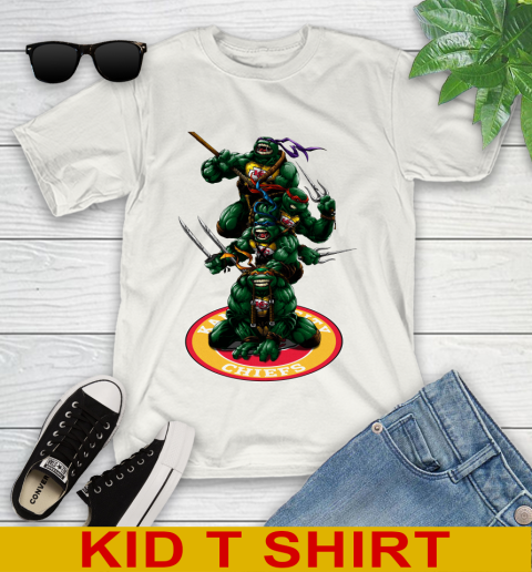 NFL Football Kansas City Chiefs Teenage Mutant Ninja Turtles Shirt Youth T-Shirt