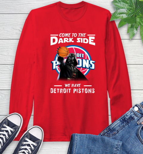 NBA Come To The Dark Side We Have Detroit Pistons Star Wars Darth Vader Basketball Long Sleeve T-Shirt 11