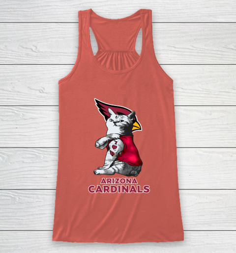 NFL Football My Cat Loves Arizona Cardinals Racerback Tank 3