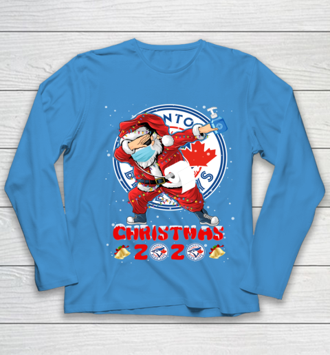 Toronto Blue Jays Funny Santa Claus Dabbing Christmas 2020 MLB Youth Long Sleeve 5