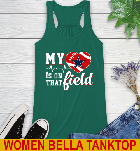 NFL My Heart Is On That Field Football Sports Dallas Cowboys Racerback Tank 5