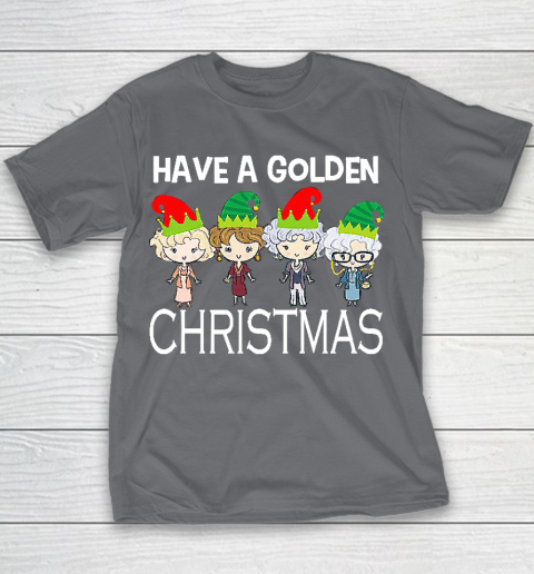 Golden Girls Lovers Gift T shirt Have A Golden Christmas Vintage Youth T-Shirt 5