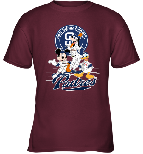 Baseball Mickey Team San Diego Padres Youth T-Shirt 