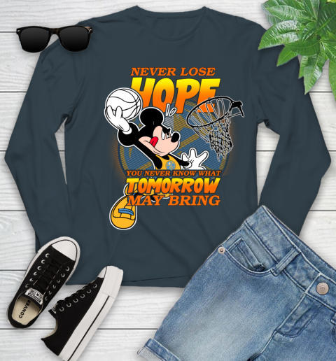 Denver Nuggets NBA Basketball Mickey Disney Never Lose Hope Youth Long Sleeve 9