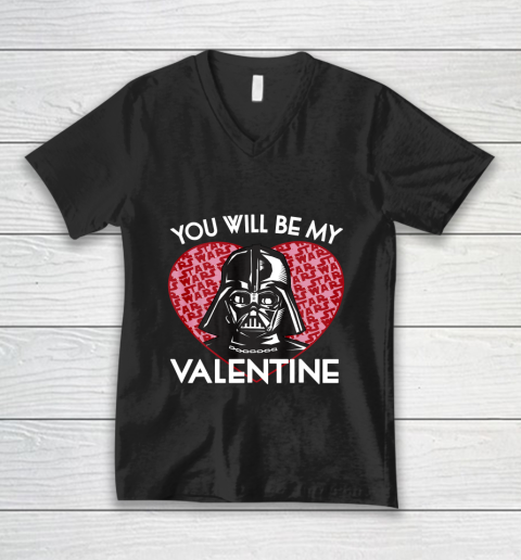 Star Wars You Will Be My Valentine Darth Vader V-Neck T-Shirt