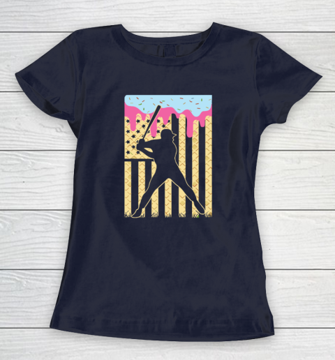 Baseball Ice Cream Drip Women's T-Shirt 2