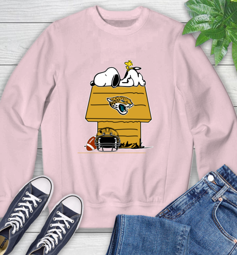 Jacksonville Jaguars NFL Football Snoopy Woodstock The Peanuts Movie Sweatshirt 9