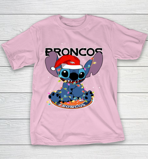 Denver Broncos NFL Football noel stitch Christmas Youth T-Shirt 5