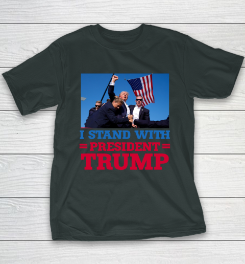 Trump Shot Shirt I Stand With President Trump Youth T-Shirt 3