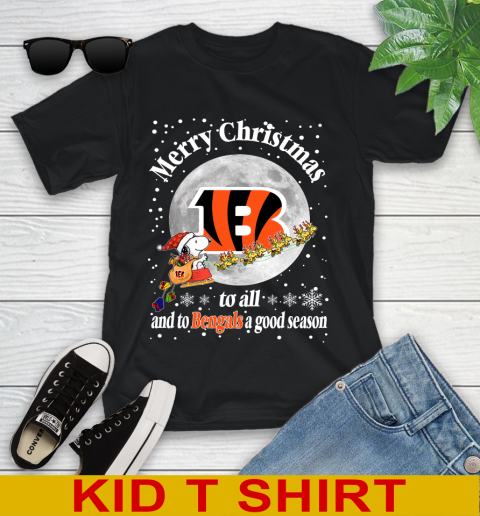 Cincinnati Bengals Merry Christmas To All And To Bengals A Good Season NFL Football Sports Youth T-Shirt