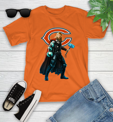 NFL Thor Avengers Endgame Football Chicago Bears Youth T-Shirt 7