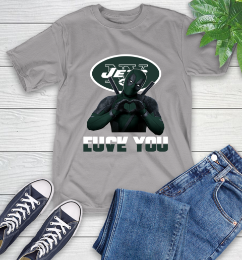 NHL New York Jets Deadpool Love You Fuck You Football Sports T-Shirt 6