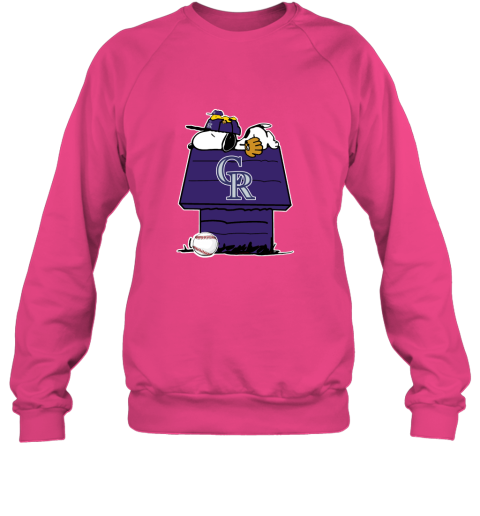 Colorado Rockies Snoopy And Woodstock Resting Together MLB Sweatshirt