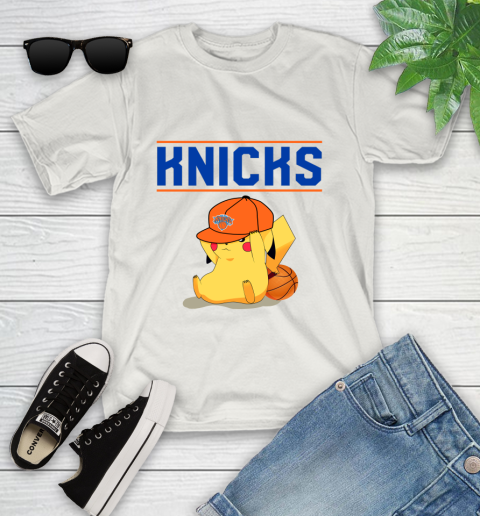 NBA Pikachu Basketball Sports New York Knicks Youth T-Shirt 12