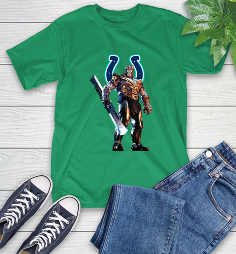 NFL Thanos Gauntlet Avengers Endgame Football Indianapolis Colts T-Shirt 7