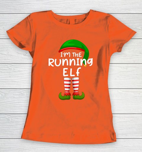 I m The Running Elf Funny Elf Family Matching Christmas Women's T-Shirt 3
