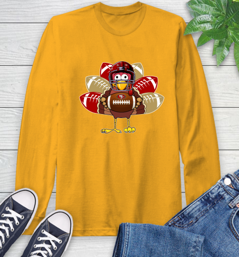 San Francisco 49ers Turkey Thanksgiving Day Long Sleeve T-Shirt 3