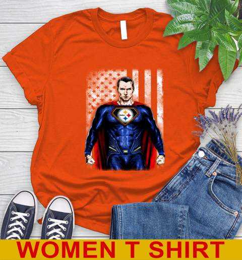 NFL Football Pittsburgh Steelers Superman DC Shirt Women's T-Shirt 3