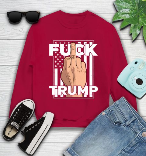 Fuck Trump Middle Finger Anti Republican T Shirt 32