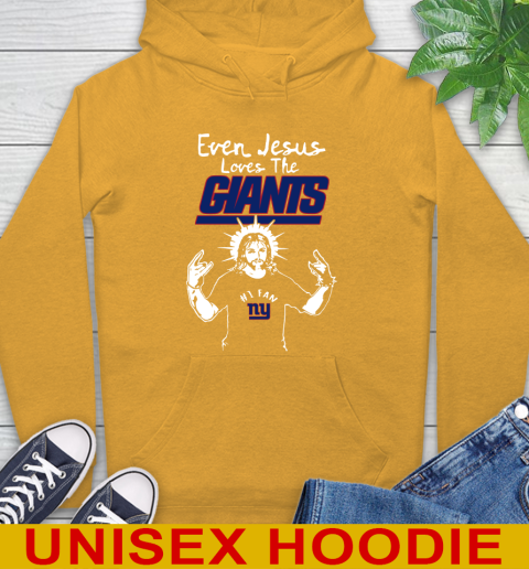 New York Giants NFL Football Even Jesus Loves The Giants Shirt Hoodie 2