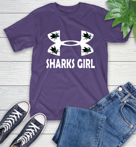 NHL San Jose Sharks Girl Under Armour Hockey Sports T-Shirt 5