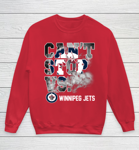 NHL Winnipeg Jets Hockey Can't Stop Vs Youth Sweatshirt 7