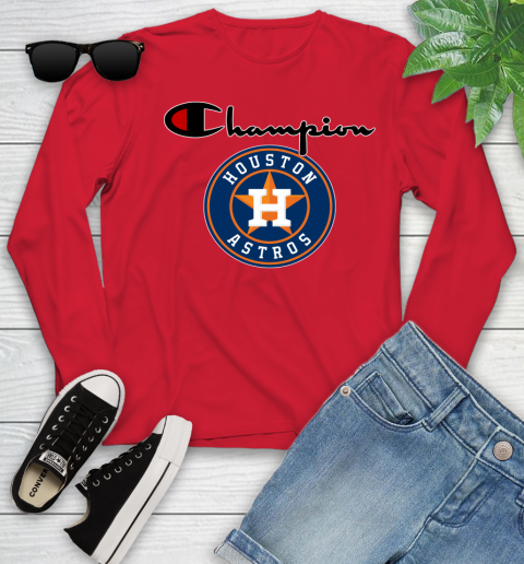 MLB Baseball Houston Astros Champion Shirt Youth Long Sleeve 9