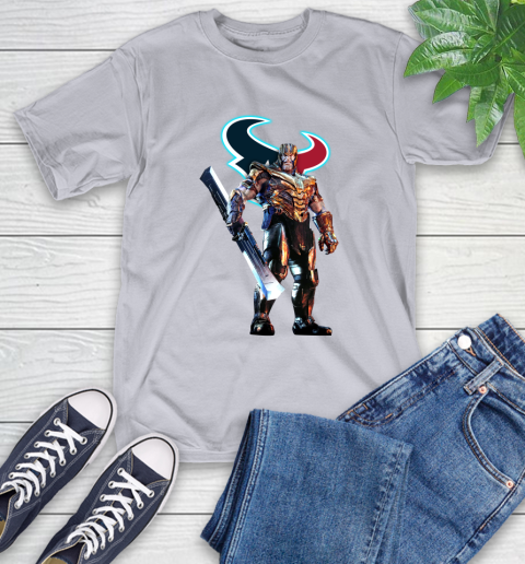NFL Thanos Gauntlet Avengers Endgame Football Houston Texans T-Shirt 6