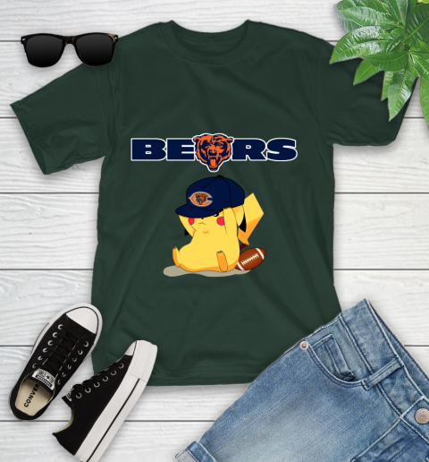 NFL Pikachu Football Sports Chicago Bears Youth T-Shirt 5