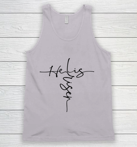Easter He is Risen Cross Christian Tank Top 2